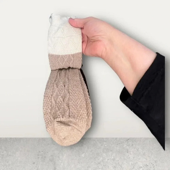 AVENUE BODY Diamond Socks 2 Pk - beige & brown dress socks ~ plus size 8 1/2 ~12 - Picture 8 of 9